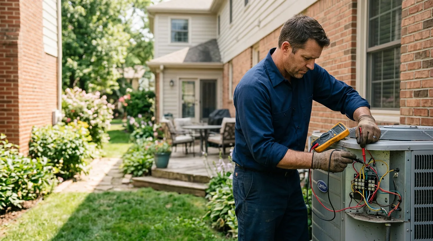 HVAC technician working near Grimesland, NC
